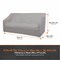 Modern Leisure Garrison Patio Loveseat Cover, Waterproof, Large, 76 in. L x 38 in. W x 38.25 in. H, Granite 3106 - alternate 4